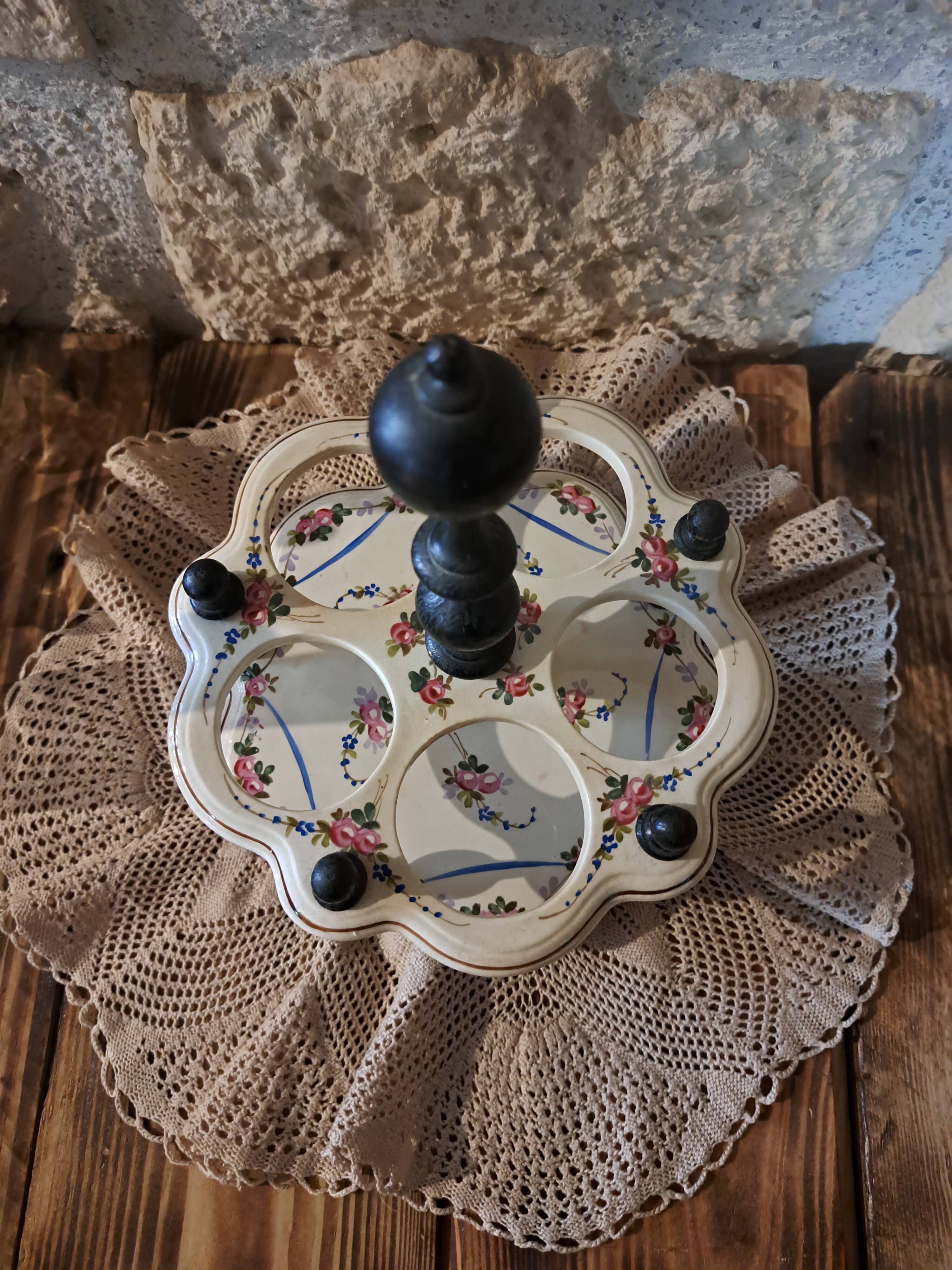 servant oil maker vinegar maker salt pepper shaker mustard pot Napoleon in Salins earthenware