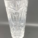 Chiseled glass vase