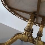 1960s marble coffee table. Marble top / fire-gilded base with many details