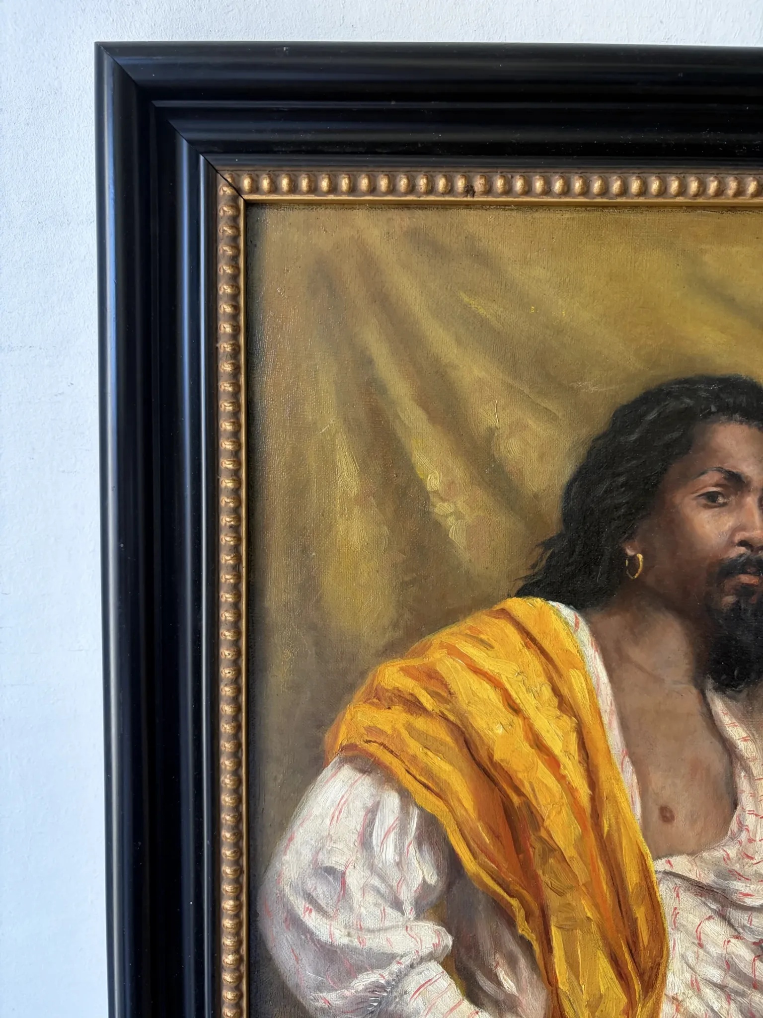 Orientalist portrait, oil on canvas signed 1873
