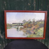 Painting "angling scene"
