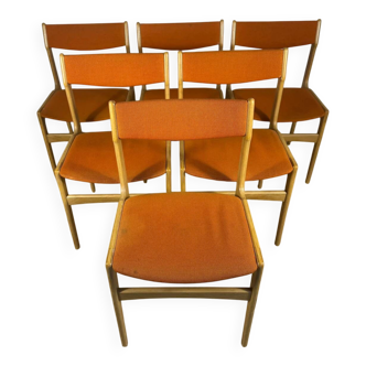Set of 6 vintage Danish chairs from the 1960s – Mid-Century design