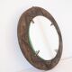Decorative mirror in wood and gold metal
