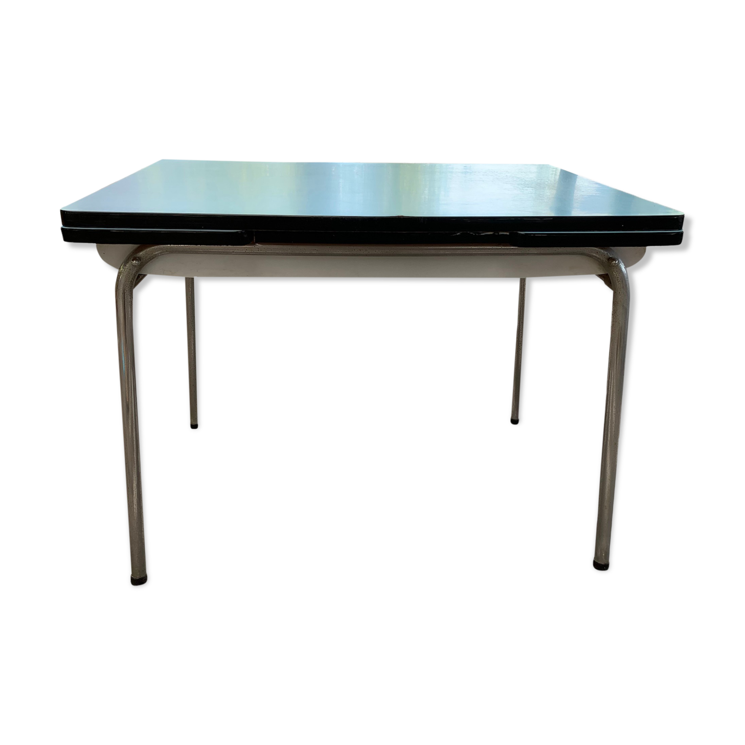 Blue formica table