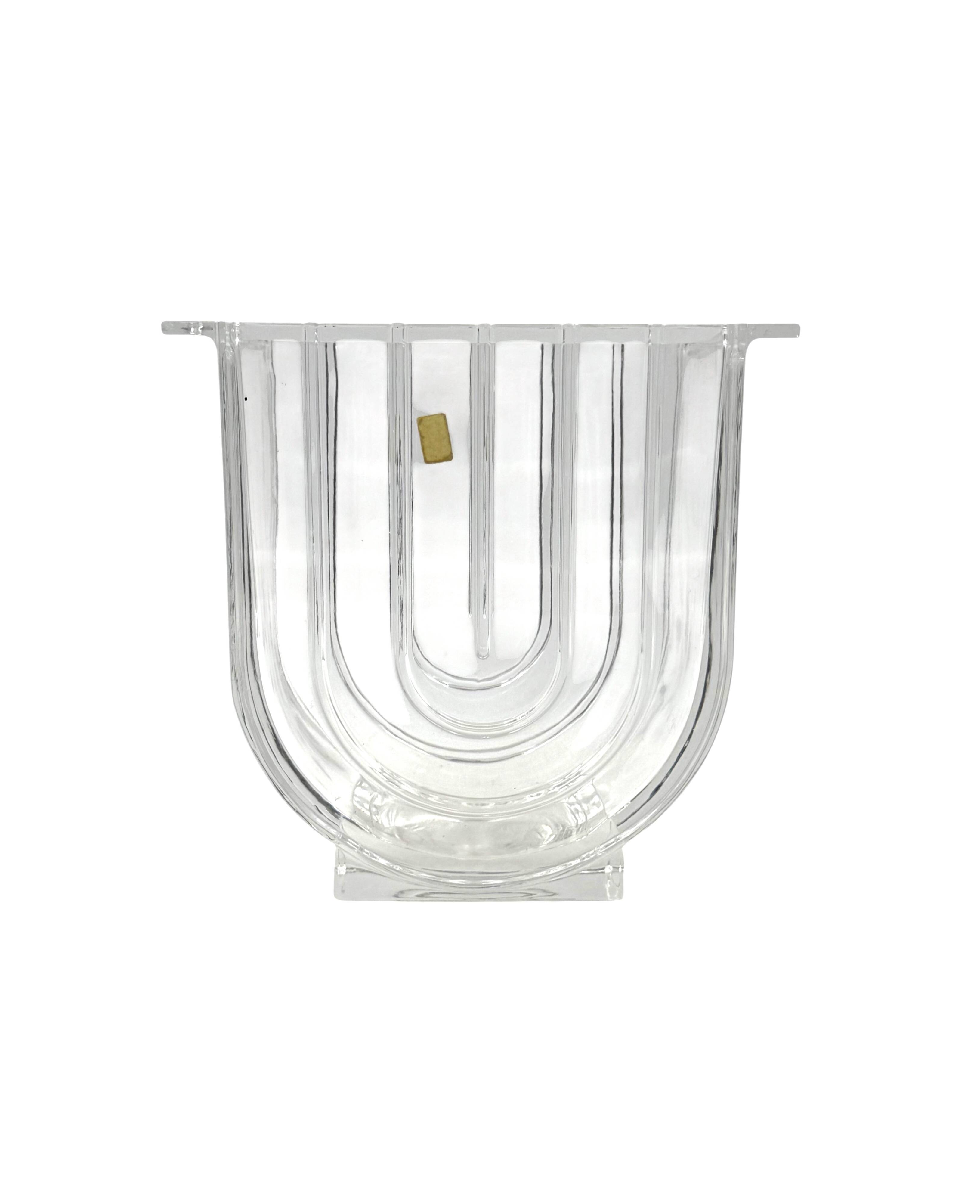 Modern crystal vase / ice bucket, Laura Griziotti for Arnolfo di Cambio 196
