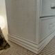 Vintage cane chest of drawers with 3 drawers - white patinated wood - seaside spirit