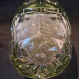 Large Czech Glass Vase Fleur De Lys Pattern By Rudolfova Hut