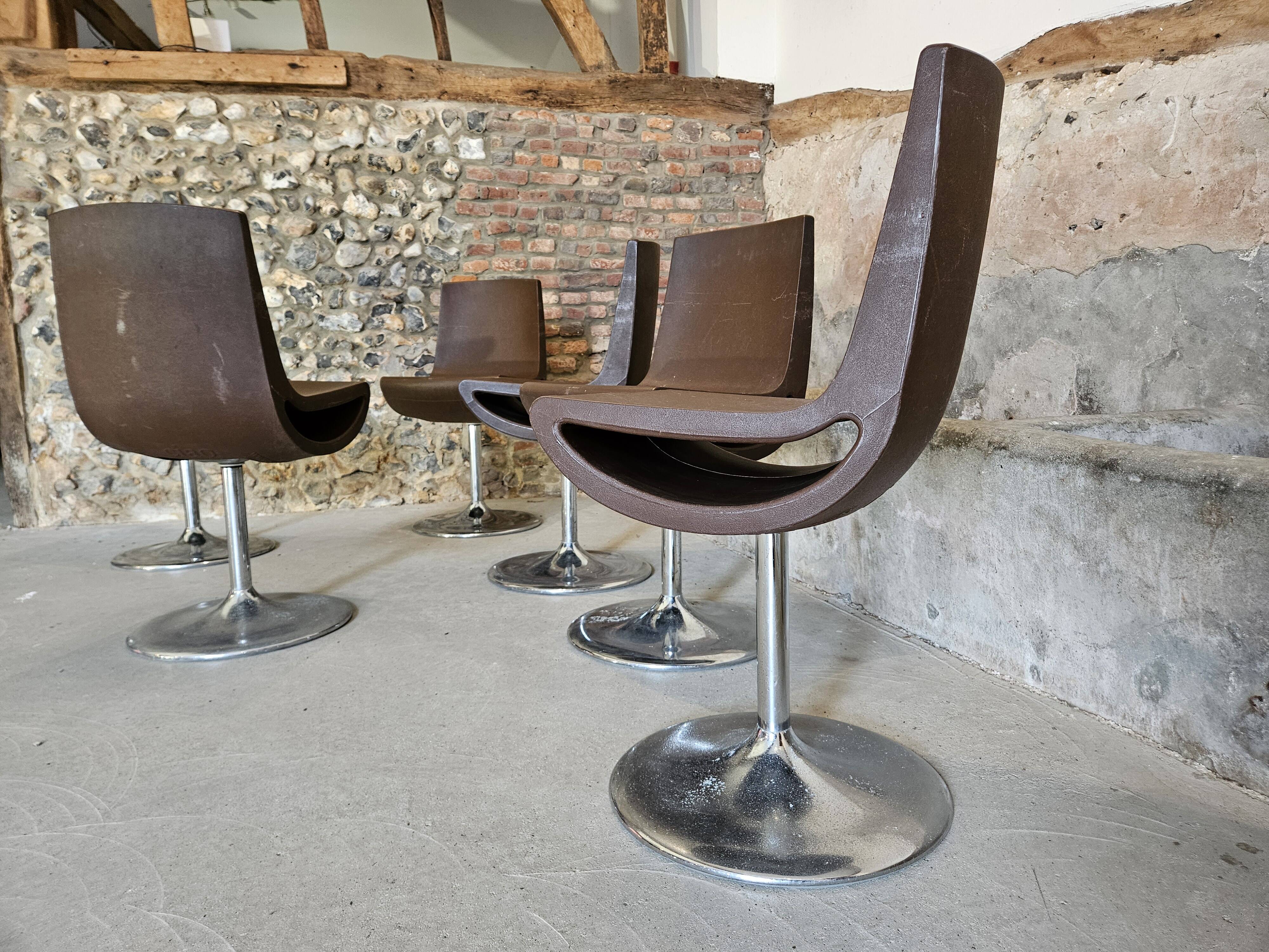 Lot de 6 chaises "Ciao" design Erik Bjornsen