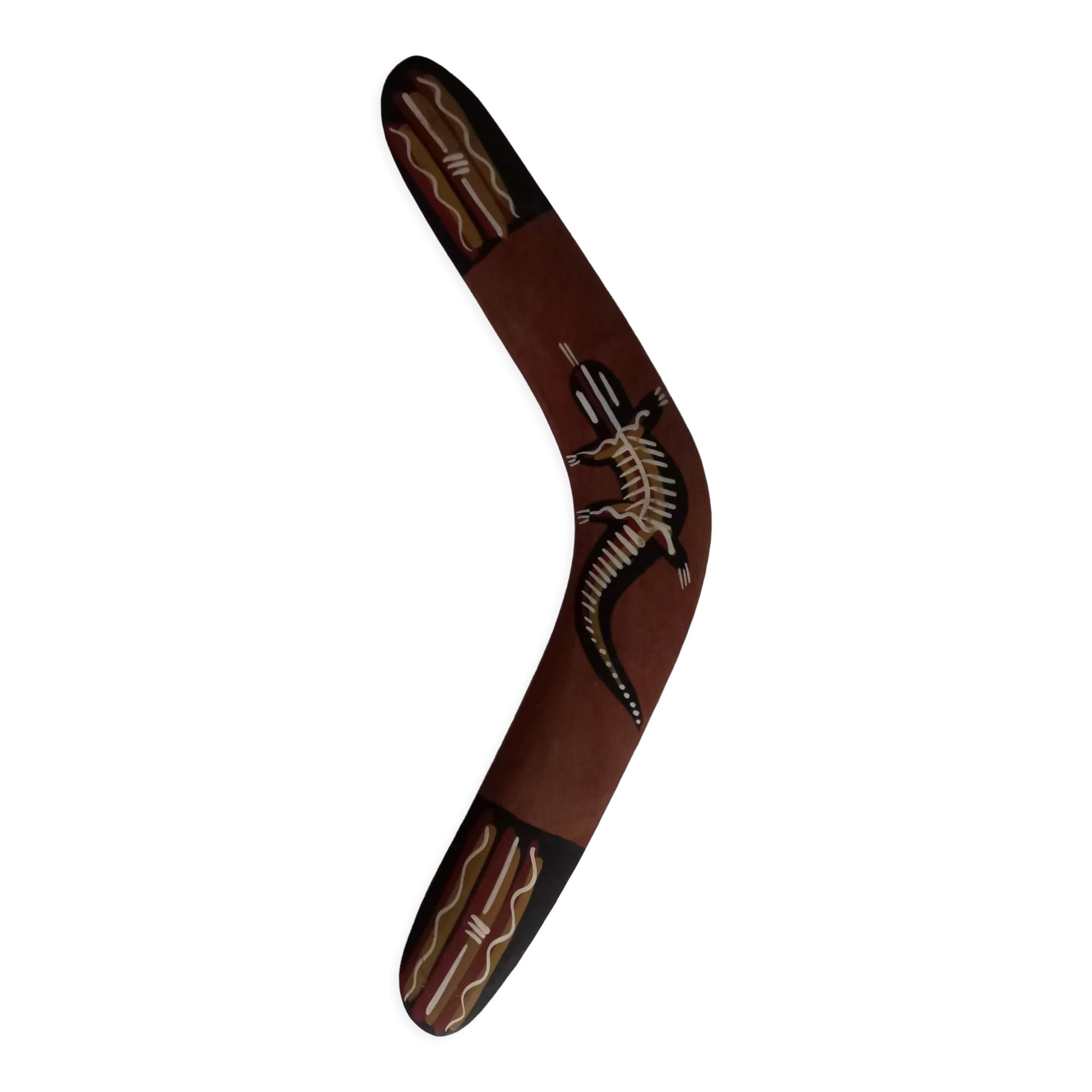 Handcrafted Boomerang (Gerko Pattern) 16'' in Acacia Wood - Australia