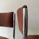 Pair of chrome and chestnut brown velvet chairs, 1970s design