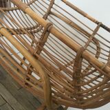 Vintage rattan cradle