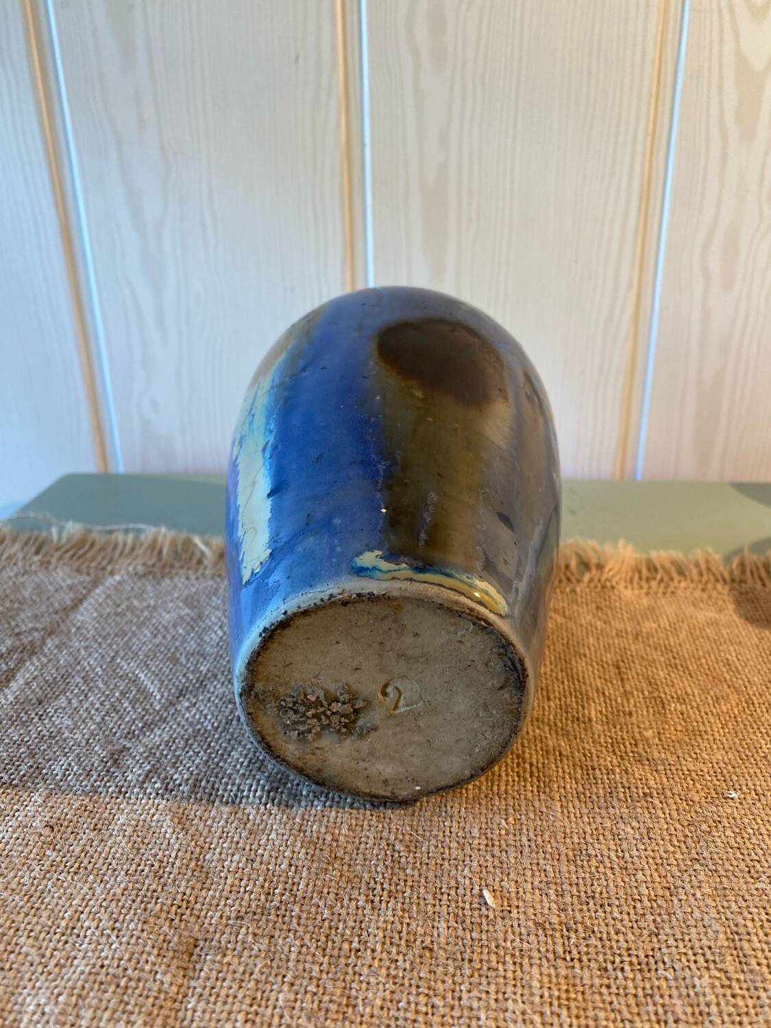 Glazed stoneware vase