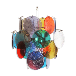 Lustre 4 feux en verre