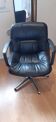 Sedinternational black leather swivel armchair