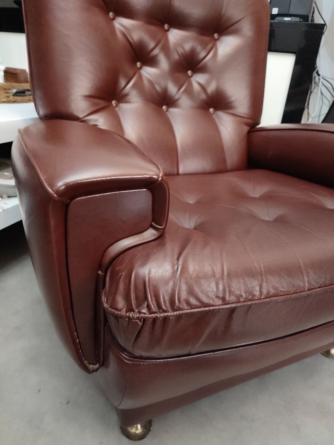 Vintage leather armchair