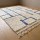 Traditional handmade pure wool Berber rug 2/3 m