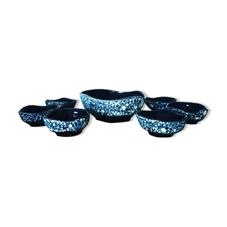 Set of 7 vallauris ceramic cups