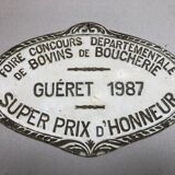 Plaque Competition Agricultural Guéret 1987
