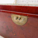Chinese red lacquered leather trunk from the early 20th century.