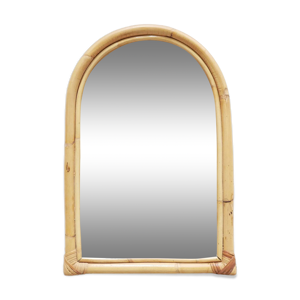 miroir vintage en bambou - rotin