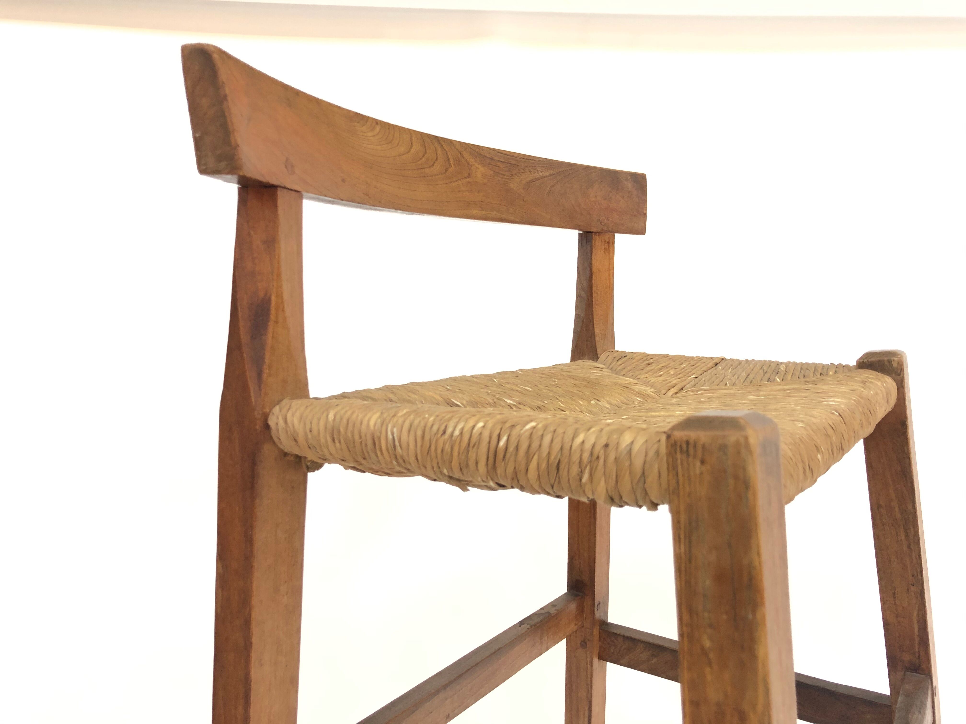 Minimalist wooden bar stool 40-50s
