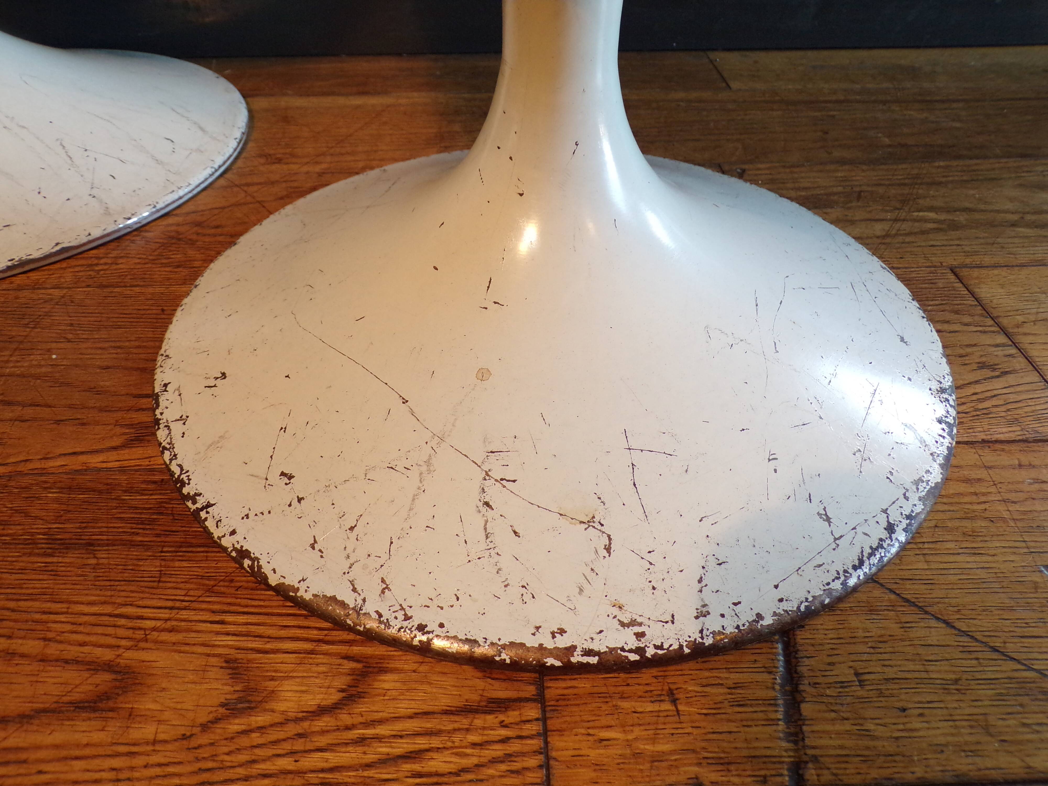 Pair of 1970s tulip stools in velvet