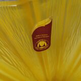 Yellow glass vase from German Walther glass estimated 1970-80s.