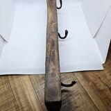 Coat hook 3 hooks in carved teak
