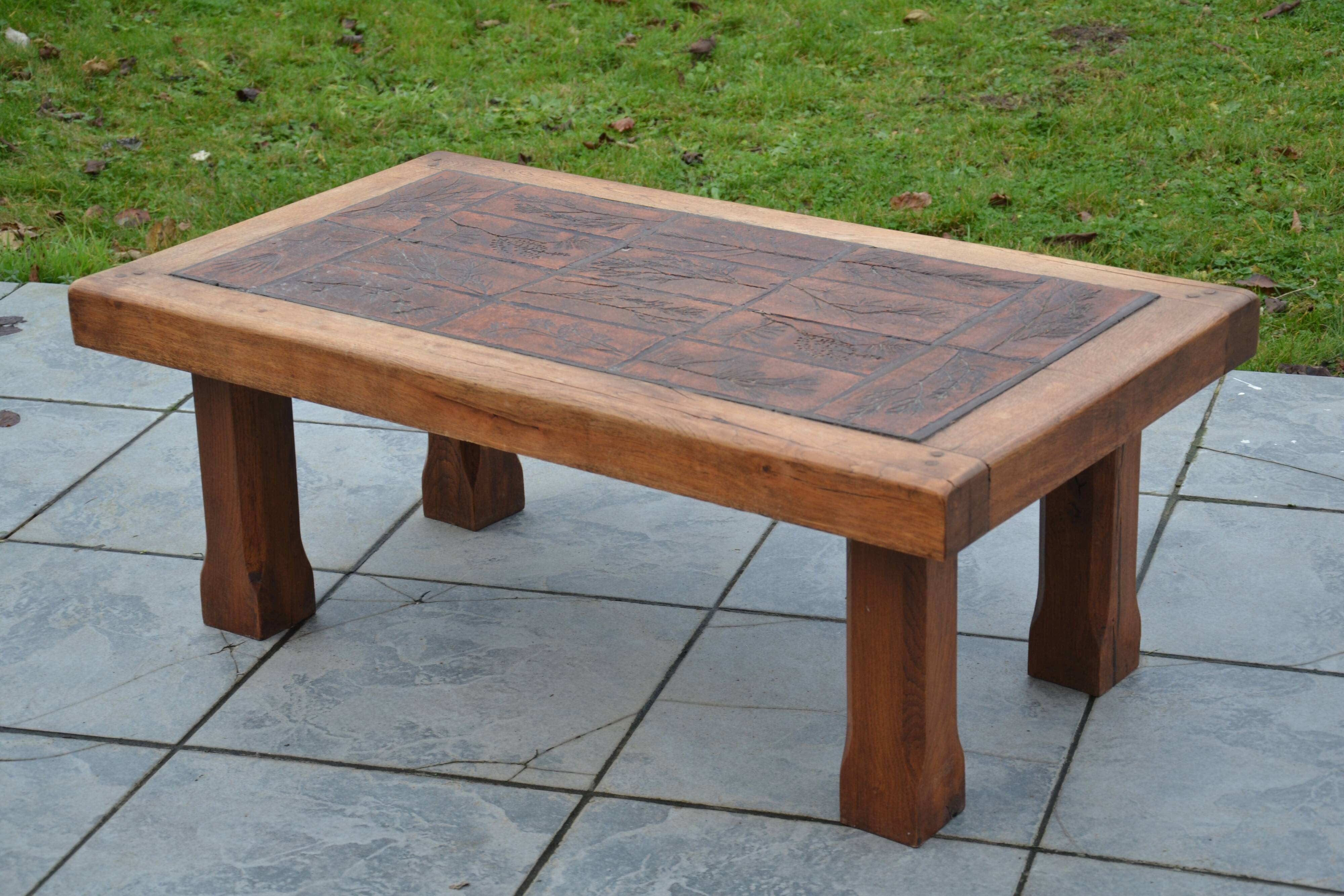 Pierre Garnier ceramic coffee table from Herbiers