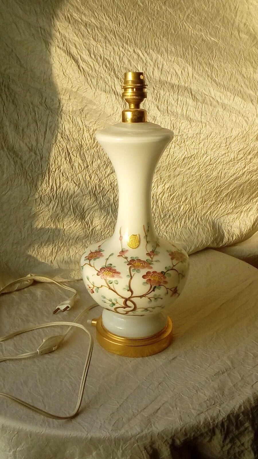 Opaline living room lamp foot decore hand double lighting