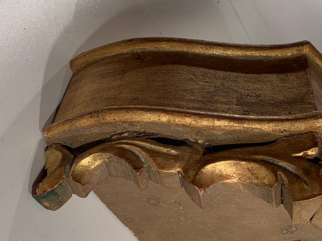 gilded wood console