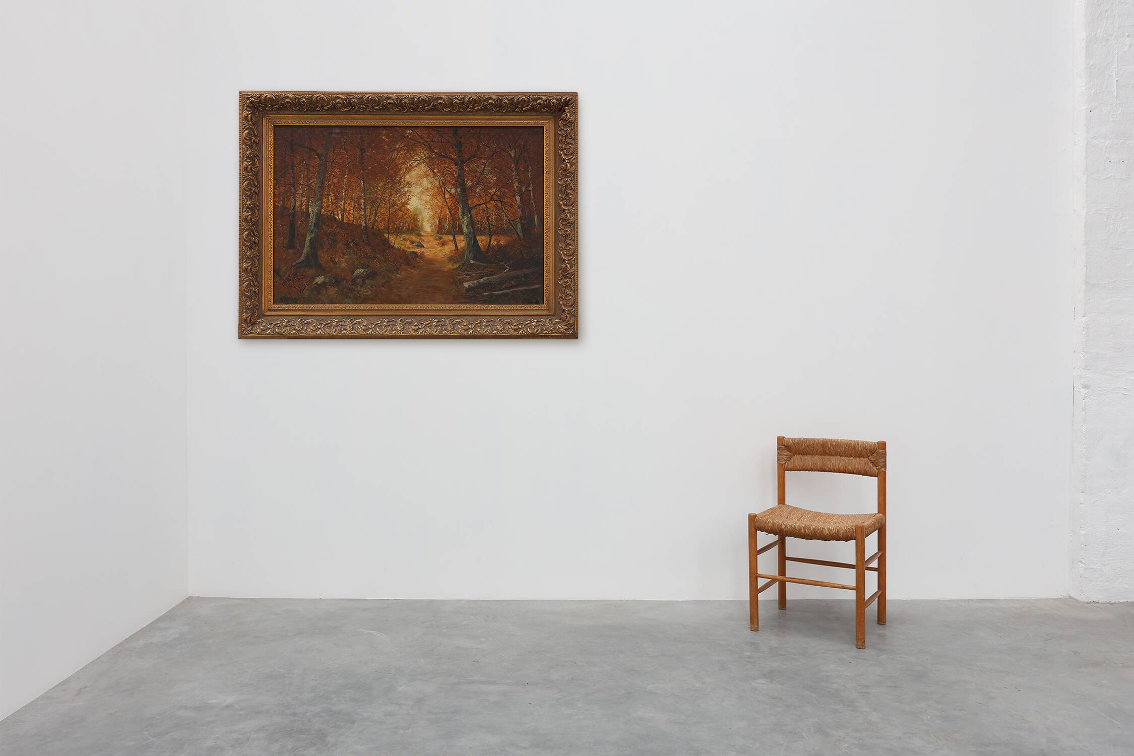 Signed French Oil on Canvas painting of a forest, Paris, 1926