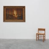 Signed French Oil on Canvas painting of a forest, Paris, 1926