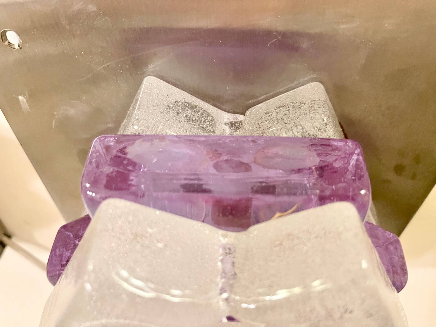 Albano Poli by Poliarte two-tone murano glass wall light, Italy 1970