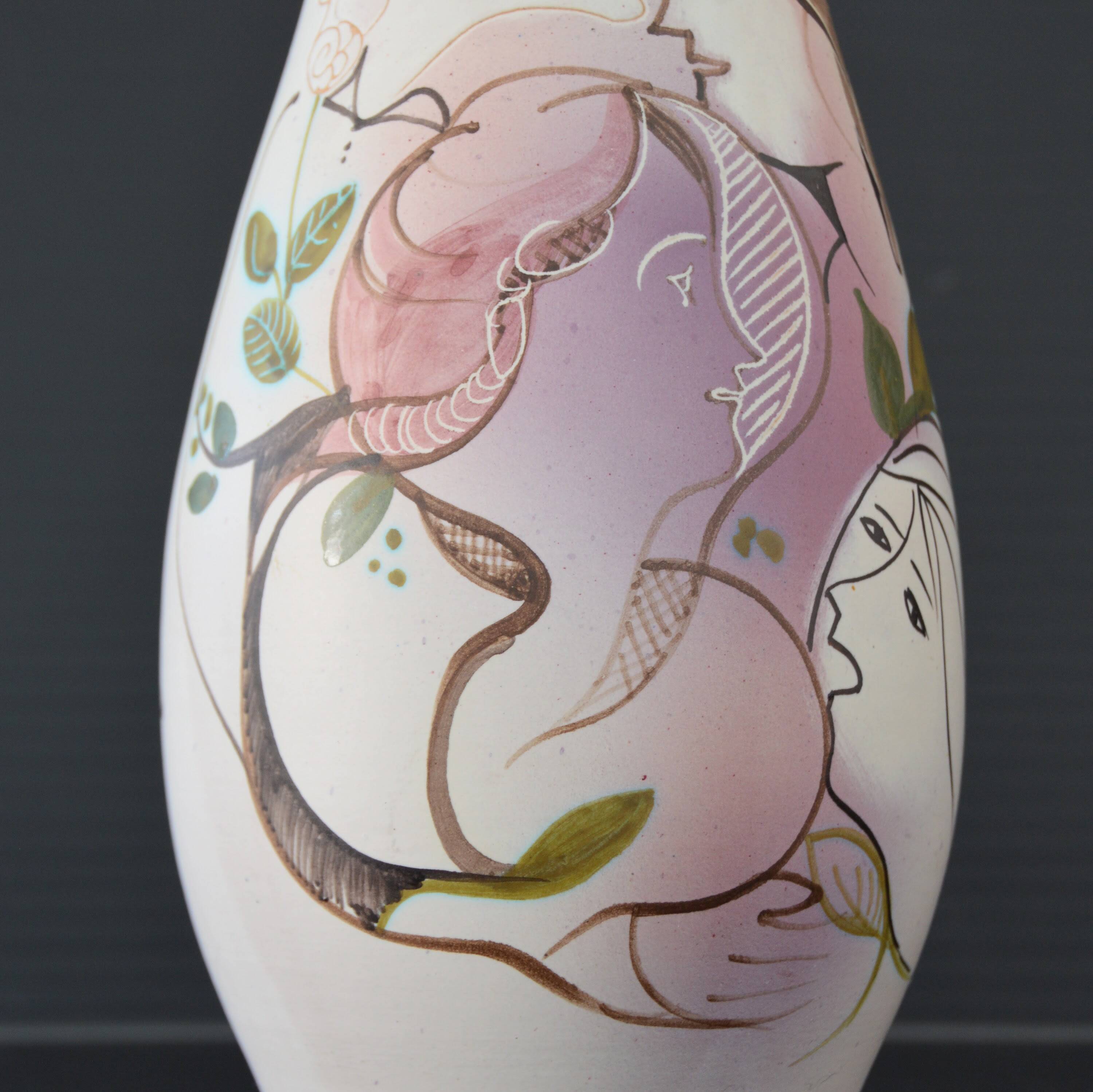 Ceramic vase by Cianciolo Noma, signed 1960