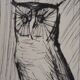 Bernard Buffet : Le Hibou - Gravure originale