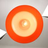 Space Age Italian Orange Acrylic Glass Pendant Lamp, 1970s