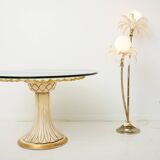 Round carved wooden table, Italy, 1960s
