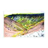 Monotype original retour d'islande, illustration
