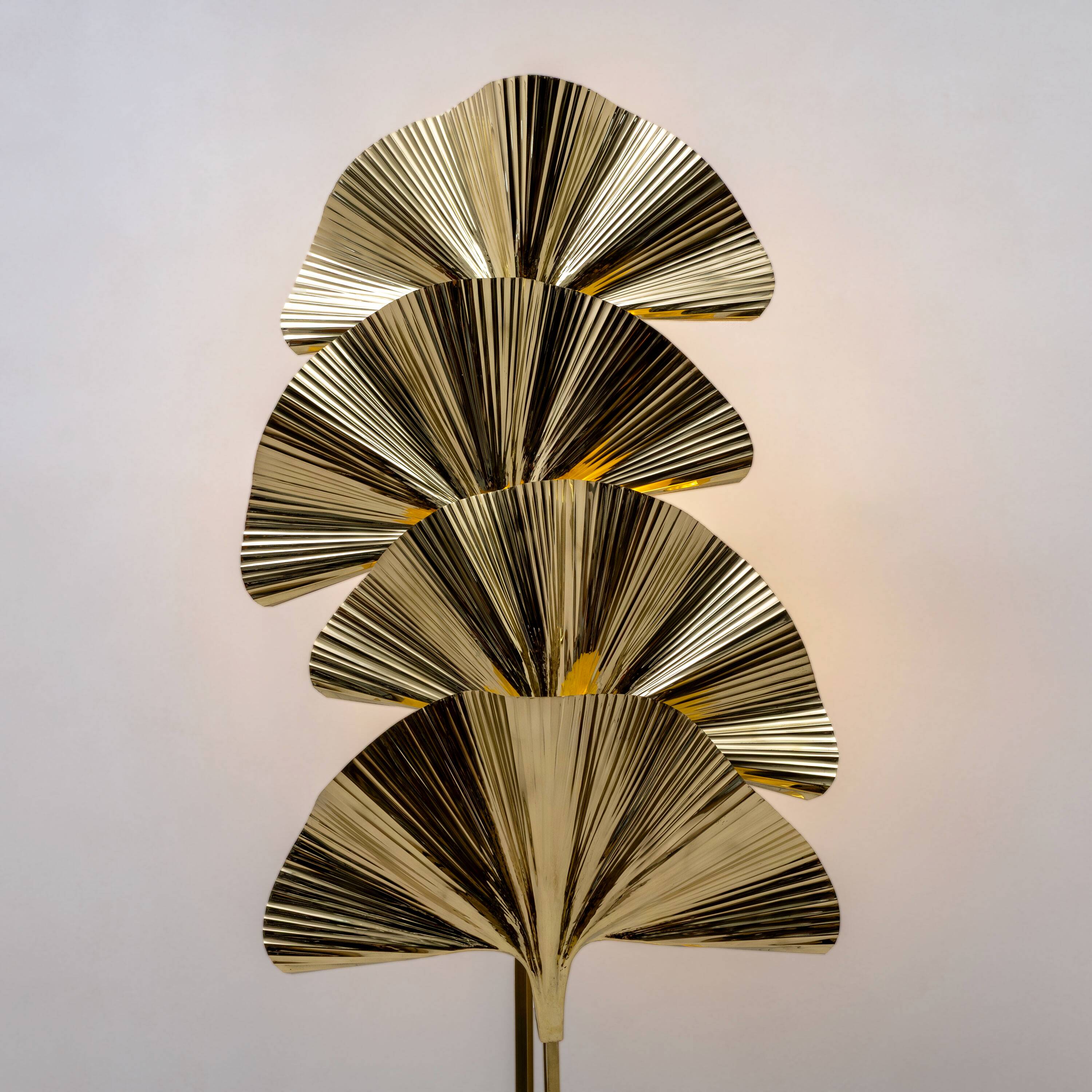 Italian Brass Floor Lamp “Ginkgo” – Barbi Style Lighting