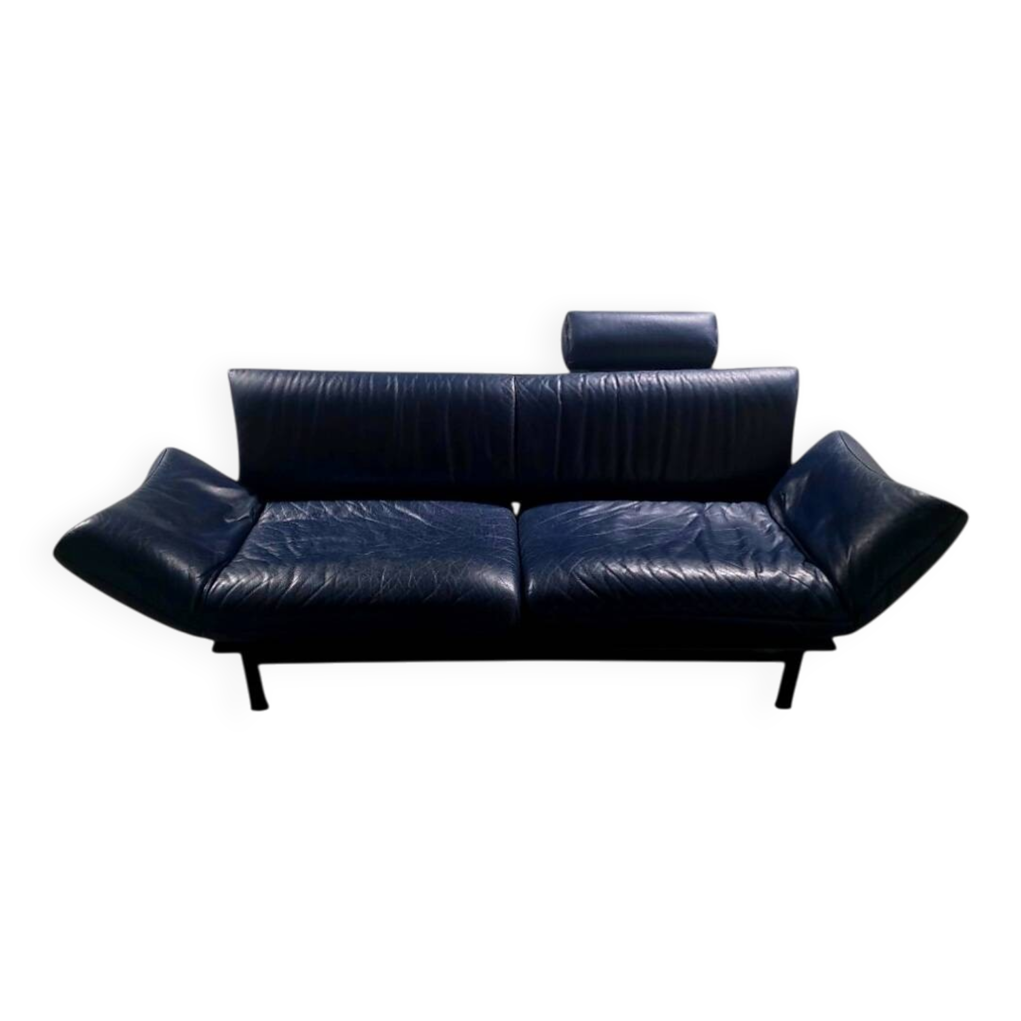 Iconic De Sede DS-140 Sofa (Navy Blue) – Circa 1980