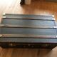 Old wooden brass leather trunk