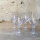 Wine glasses with chiseled foot