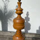 Large turned wooden lamp base