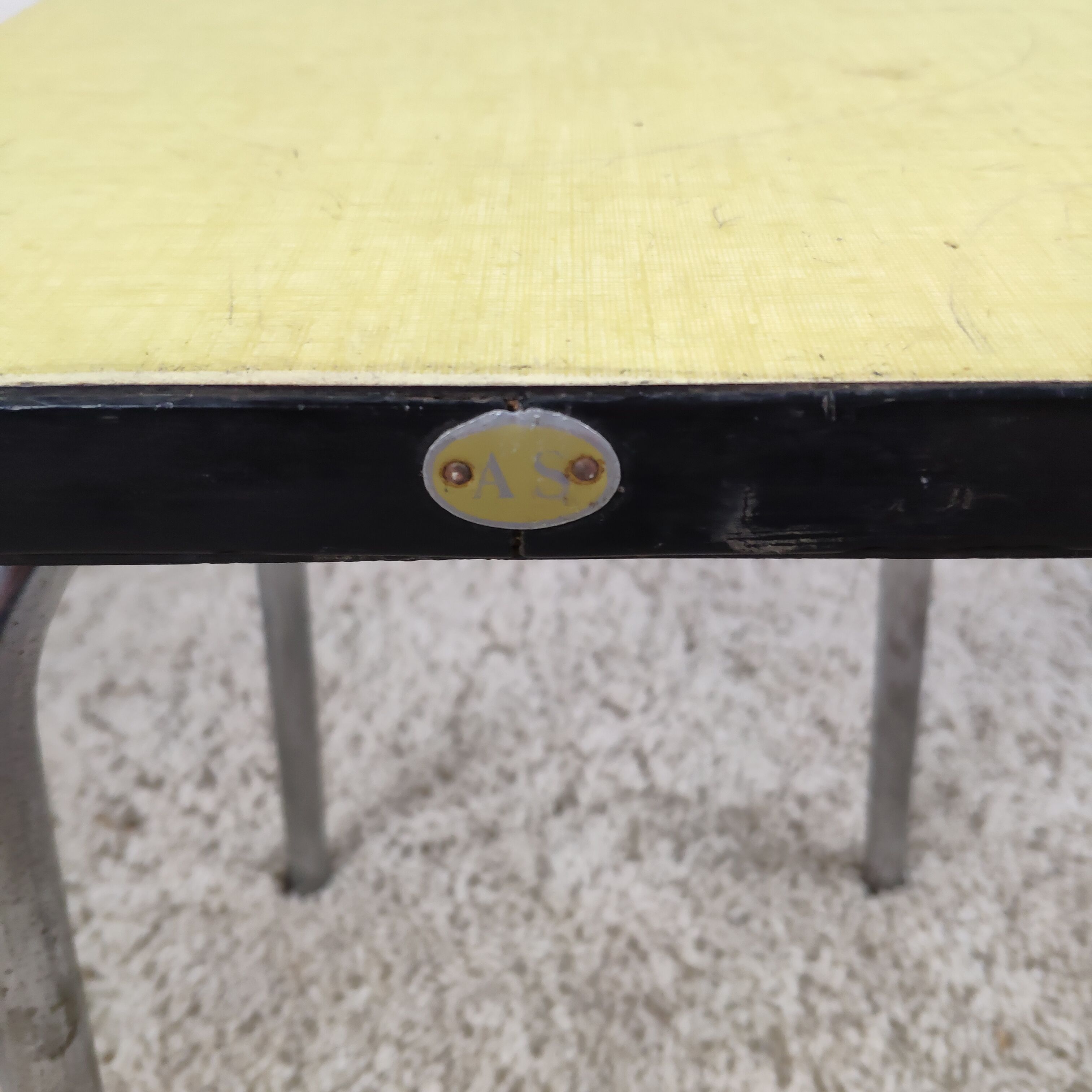Formica yellow stool