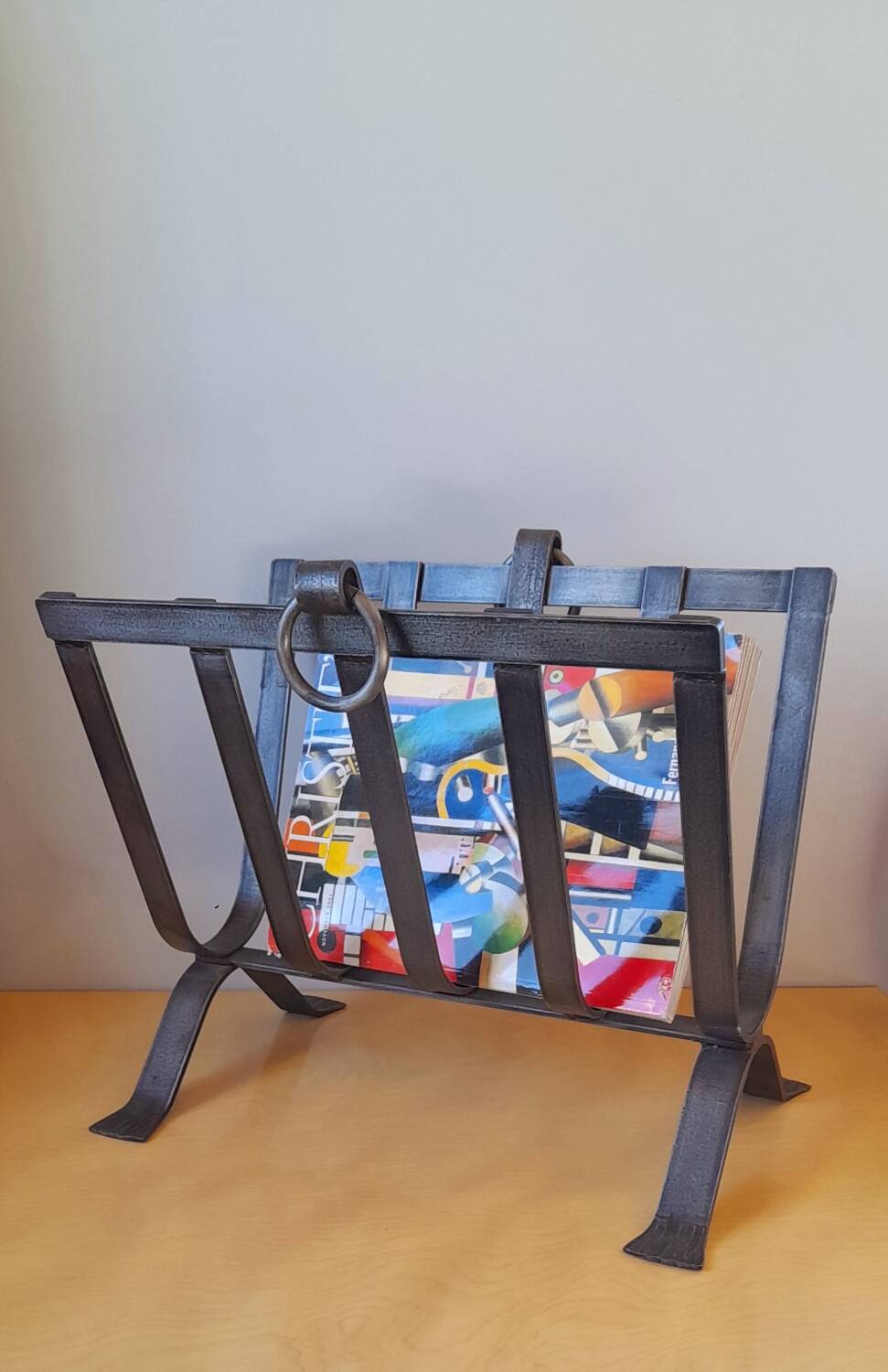 Brutalist magazine rack