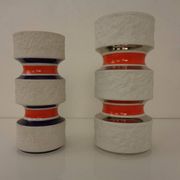 Space Age Op Art Vases from Royal KPM, 1960s, Set of 2