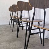 Chaises d'école industrielles vintage - STOL Kamnik - Yougoslavie des années 70 - Lot de 6