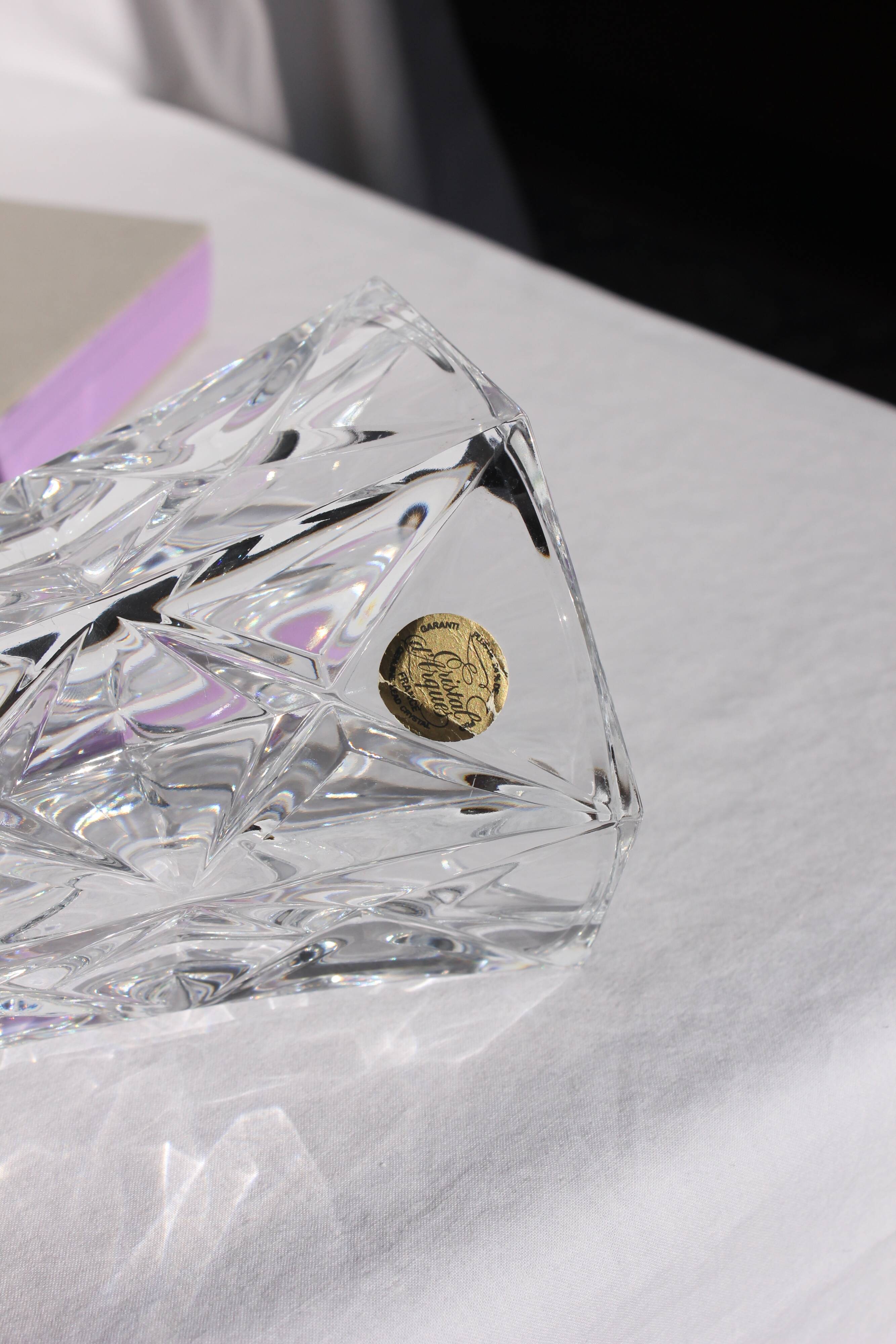Vintage crystal vase from Arques 70s