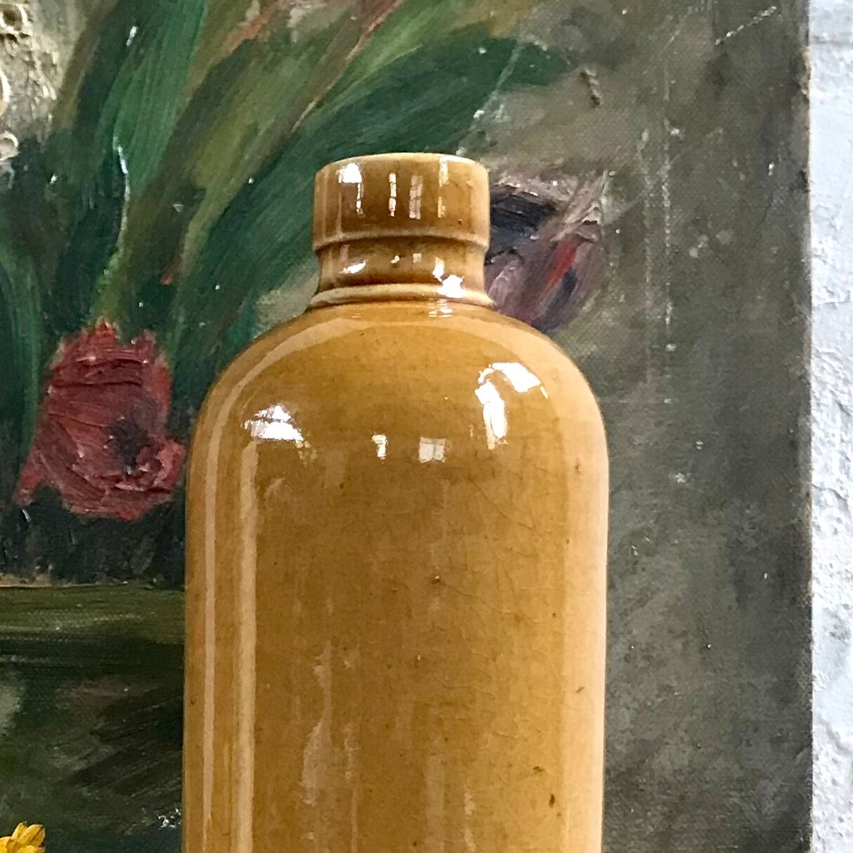 Glazed sandstone bottle